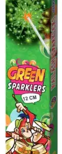 12 Cm Green Sparklers (10 Pcs)