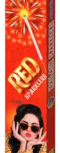 12 Cm Red Sparklers (10 Pcs)